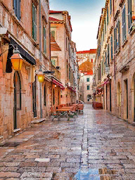 Word City Dubrovnik A Rainy Day