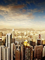 Word City Hong Kong Skyline