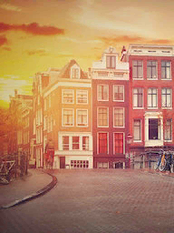 Word City Amsterdam Sunset